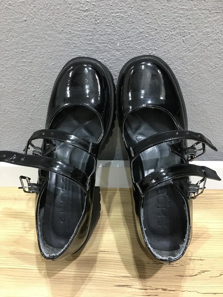 Siyah Rugan Platform Topuklu Kadın Ayakkabısı - Görsel 3