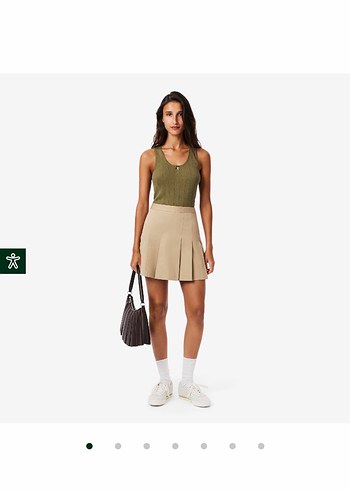 Lacoste Bej Mini Etek Kombin