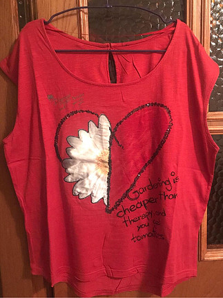 38 Beden kırmızı Renk Desigual kırmızı t-shirt