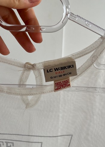 Beyaz Transparan Baskılı Tişört - Görsel 2