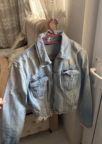 LTB Acik Mavi Yikamali Denim Ceket