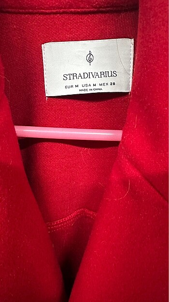 m Beden Stradivarius Kırmızı Kaban