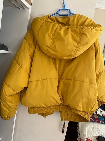 s Beden sarı Renk Zara oversize sisme mont