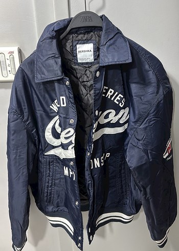 Bershka Lacivert Varsity Ceket