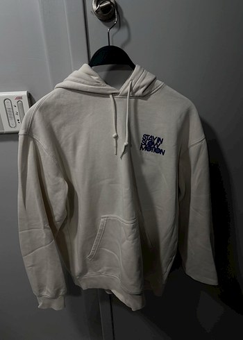 H&M Ekru Kapusonlu Rahat Sweatshirt