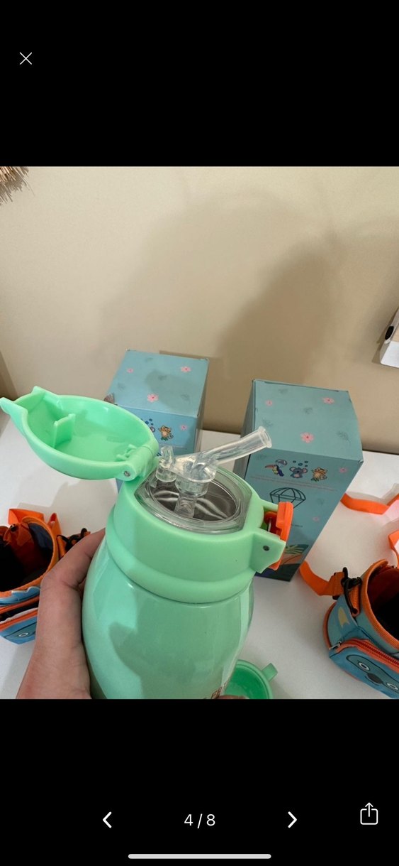 Turkuaz Renkli Çocuk Termos Şişe - Görsel 2