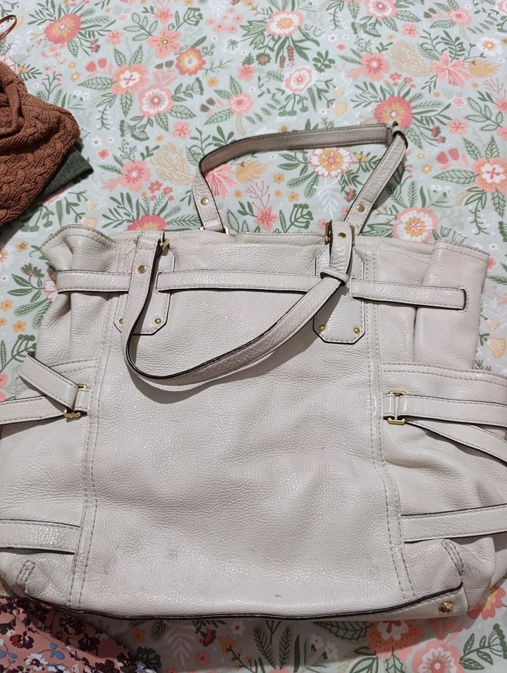 Bej Deri Kadın El Çantası michael kors - Görsel 2