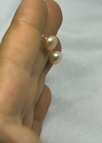 Beden ten rengi Renk 925 ayar pudra pembesi Orjinal gerçek inci küpe