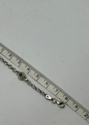  Beden 925 ayar nazar boncuklu bileklik.uzunluk 18 cm