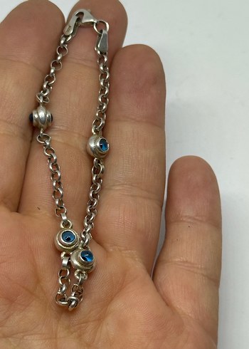 Diğer 925 ayar nazar boncuklu bileklik.uzunluk 18 cm