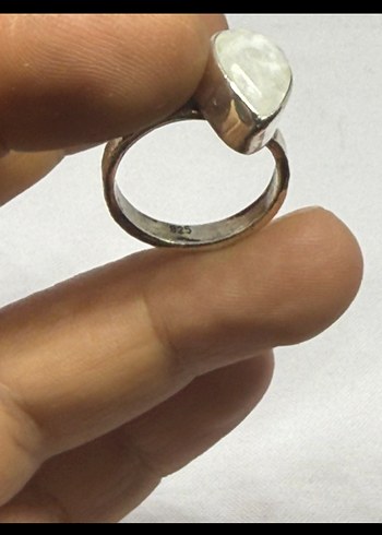 Beden Minimalist Gri Beyaz Kadın Yüzük