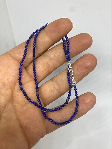 Diğer 925 ayar lapis elmas kesim 2 mm kolye