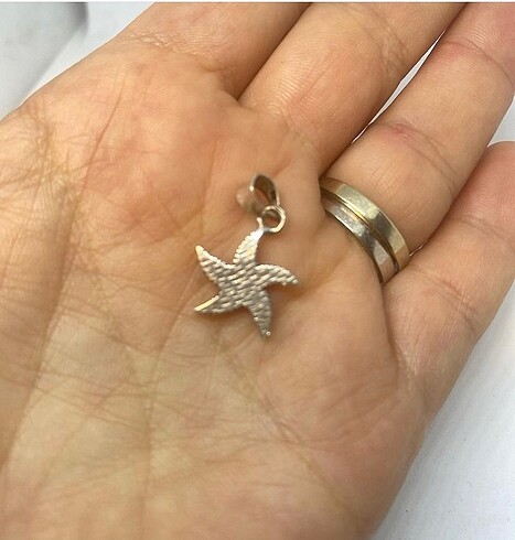 925 ayar deniz yıldızı kolye ucu - Görsel 4