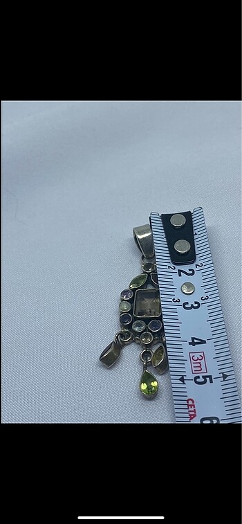 Beden çeşitli Renk 925 ayar renkli taşlı kolye ucu.