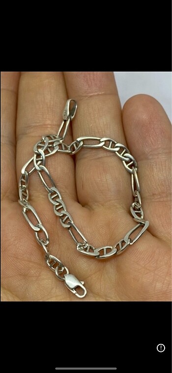 Diğer 925 ayar uniseks bileklik.uzunluk 19,5 cm