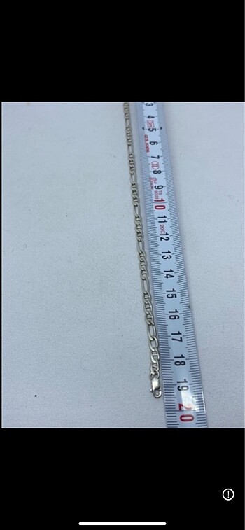 Beden gri Renk 925 ayar uniseks bileklik.uzunluk 19,5 cm