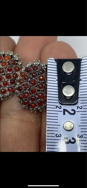 Beden bordo Renk 925 ayar gümüş özel tasarım akik taşlı küpe