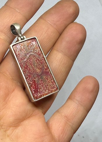 925 ayar mercan kolye ucu - Görsel 4