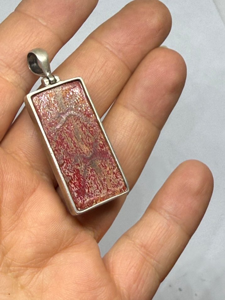 925 ayar mercan kolye ucu - Görsel 4