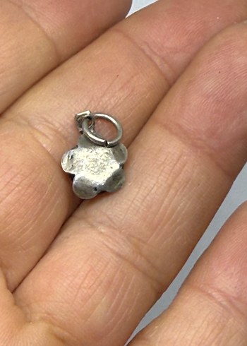 925 ayar mavi taşlı kolye ucu - Görsel 3