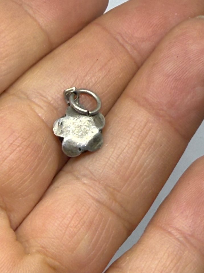 925 ayar mavi taşlı kolye ucu - Görsel 3