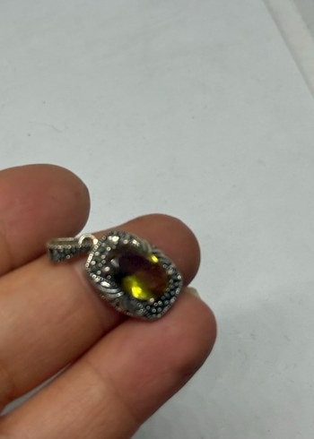 SATILDI925 ayar zultanit kolye ucu - Görsel 2