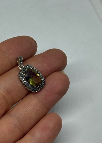 SATILDI925 ayar zultanit kolye ucu - Görsel 5