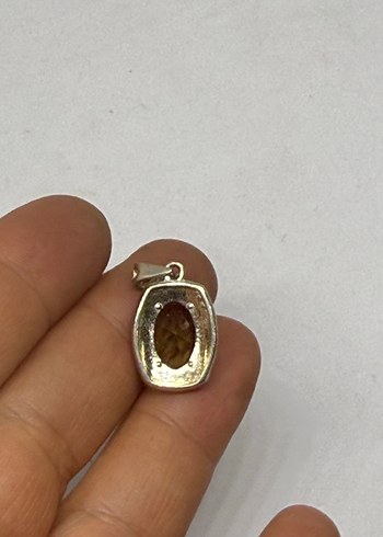 SATILDI925 ayar zultanit kolye ucu - Görsel 3