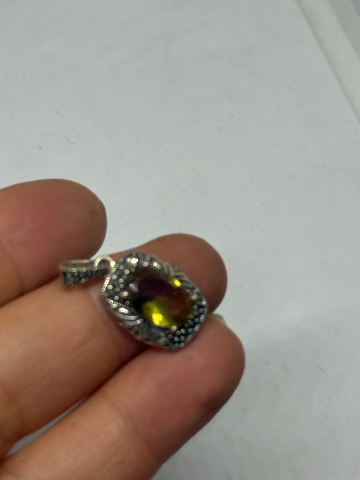 SATILDI925 ayar zultanit kolye ucu - Görsel 2