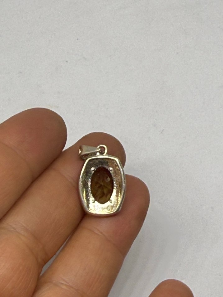 SATILDI925 ayar zultanit kolye ucu - Görsel 3