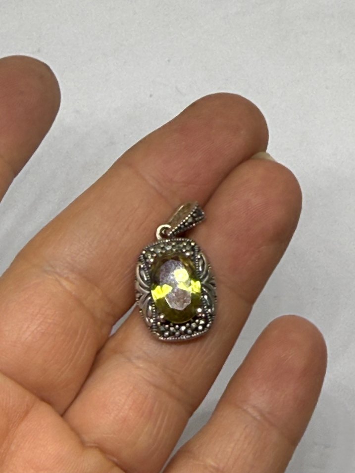 SATILDI925 ayar zultanit kolye ucu - Görsel 4