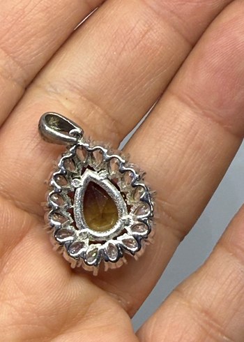 925 ayar zultanit kolye ucu - Görsel 3