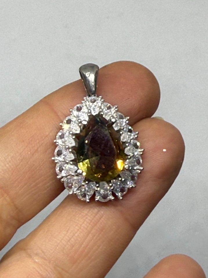 925 ayar zultanit kolye ucu - Görsel 2