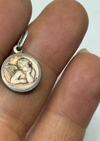 SATILDI925 ayar melek kolye ucu - Görsel 3