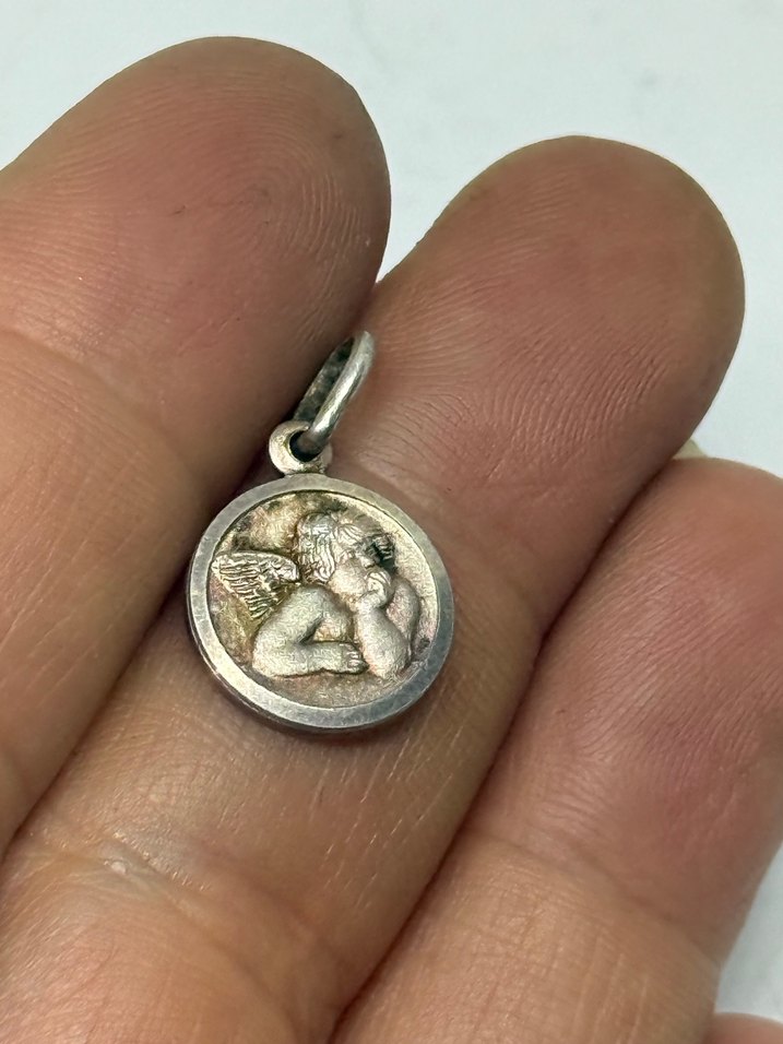 SATILDI925 ayar melek kolye ucu - Görsel 4