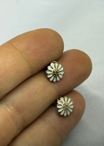 925 ayar çiçek mineli küpe