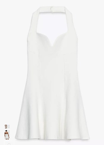 s Beden beyaz Renk Zara halter yaka elbise
