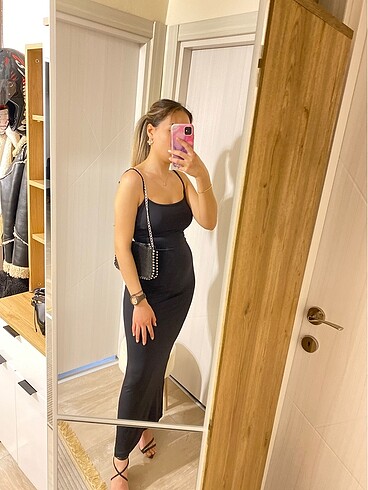 BERSHKA ince askılı abiye