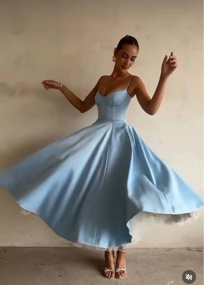 Bliss Atelier İp askılı midi elbise - Görsel 3