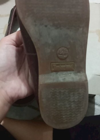 Kahverengi Deri Timberland Çocuk Loafer Ayakkabı - Görsel 6
