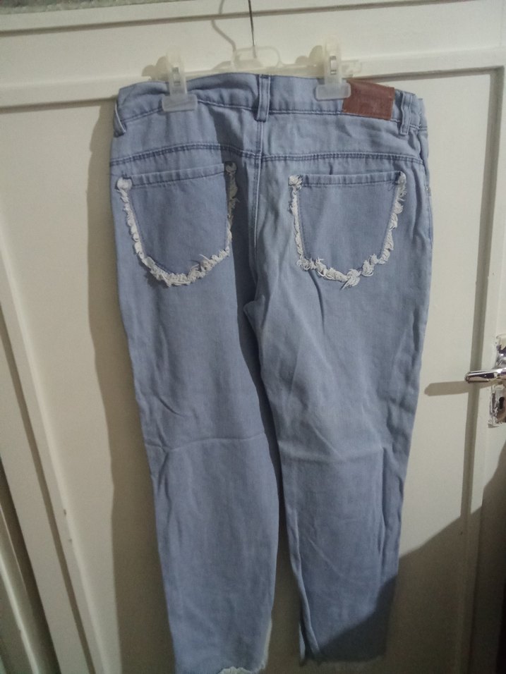 Mavi Bol Kesim Kadın Jean - Görsel 4