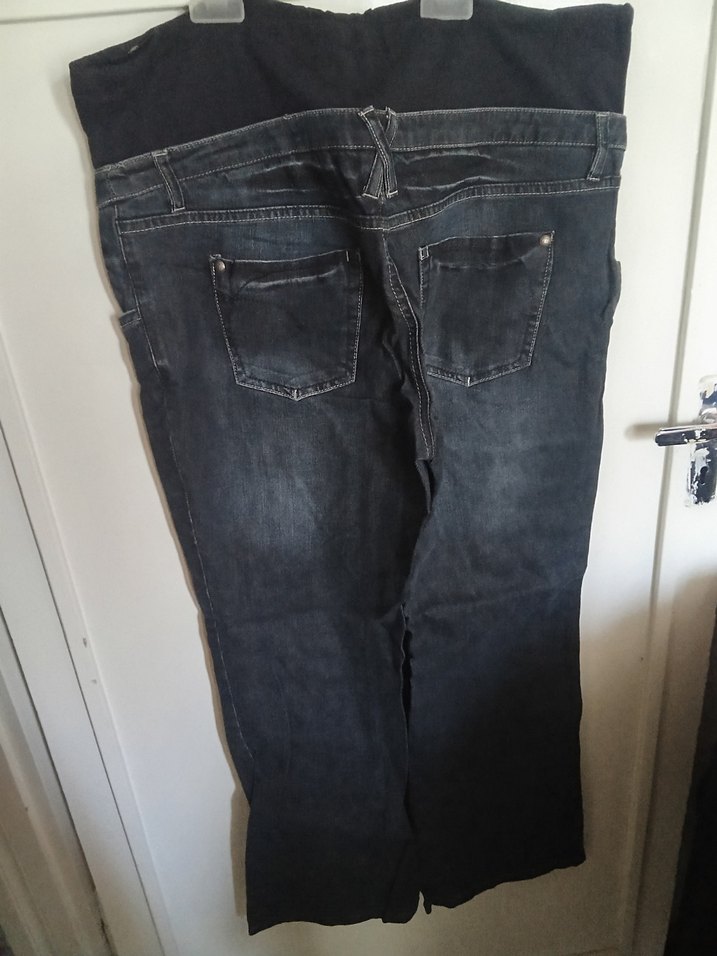 Bol Kesim Hamile Kot Pantolon - Görsel 3