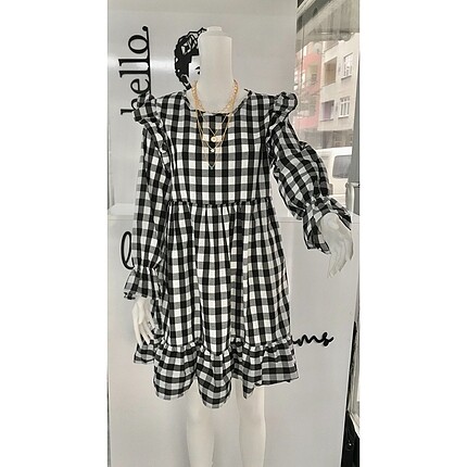 Ekose elbise/Tunik