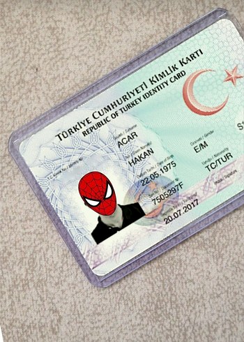 Diğer Spider Man Temali Seffaf Kimlik Kartligi