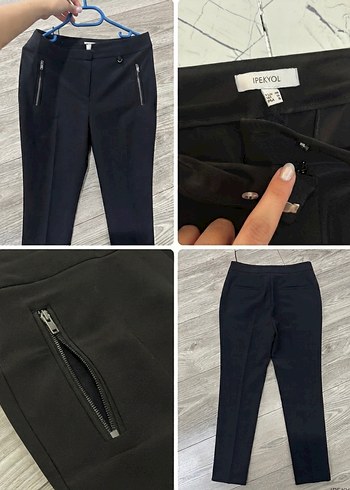 ipekyol Metal Fermuarli Siyah Pantolon
