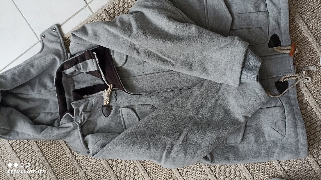 Kapüşonlu Gri Erkek Çocuk Mont - Görsel 2