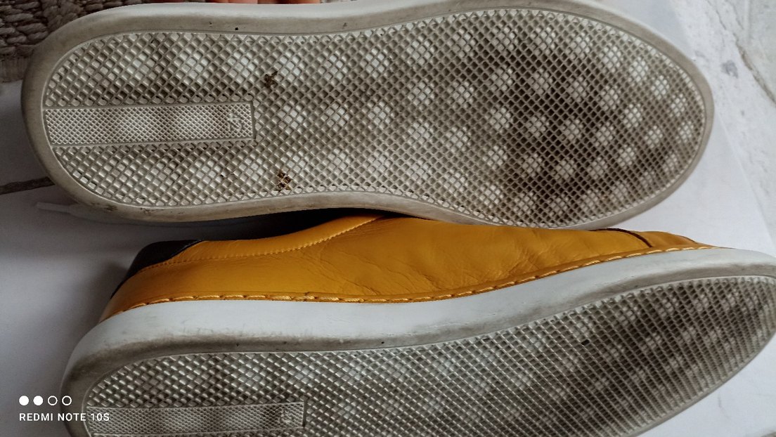 Sarı Parlak Erkek Spor Ayakkabı hakiki deri - Görsel 2