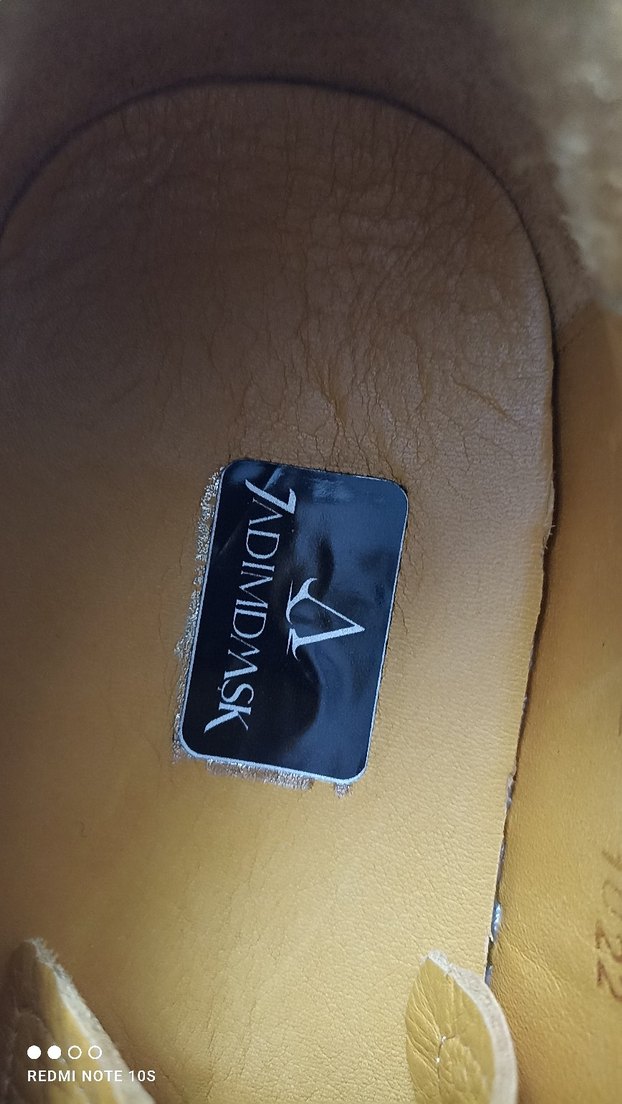 Sarı Parlak Erkek Spor Ayakkabı hakiki deri - Görsel 4