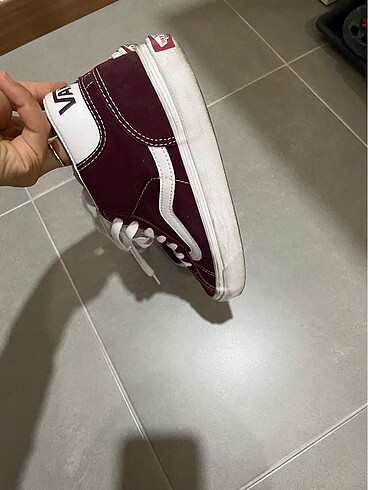 38 Beden bordo Renk Vans kadın sneaker