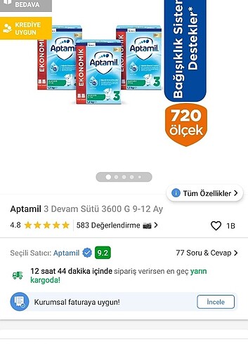 APTAMİL 3 NUMARA HİC KULLANİLMAMİSDİR